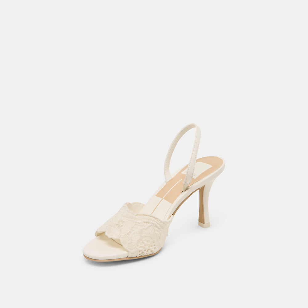 LARRA HEELS WHITE CROCHET | Dolce Vita Women