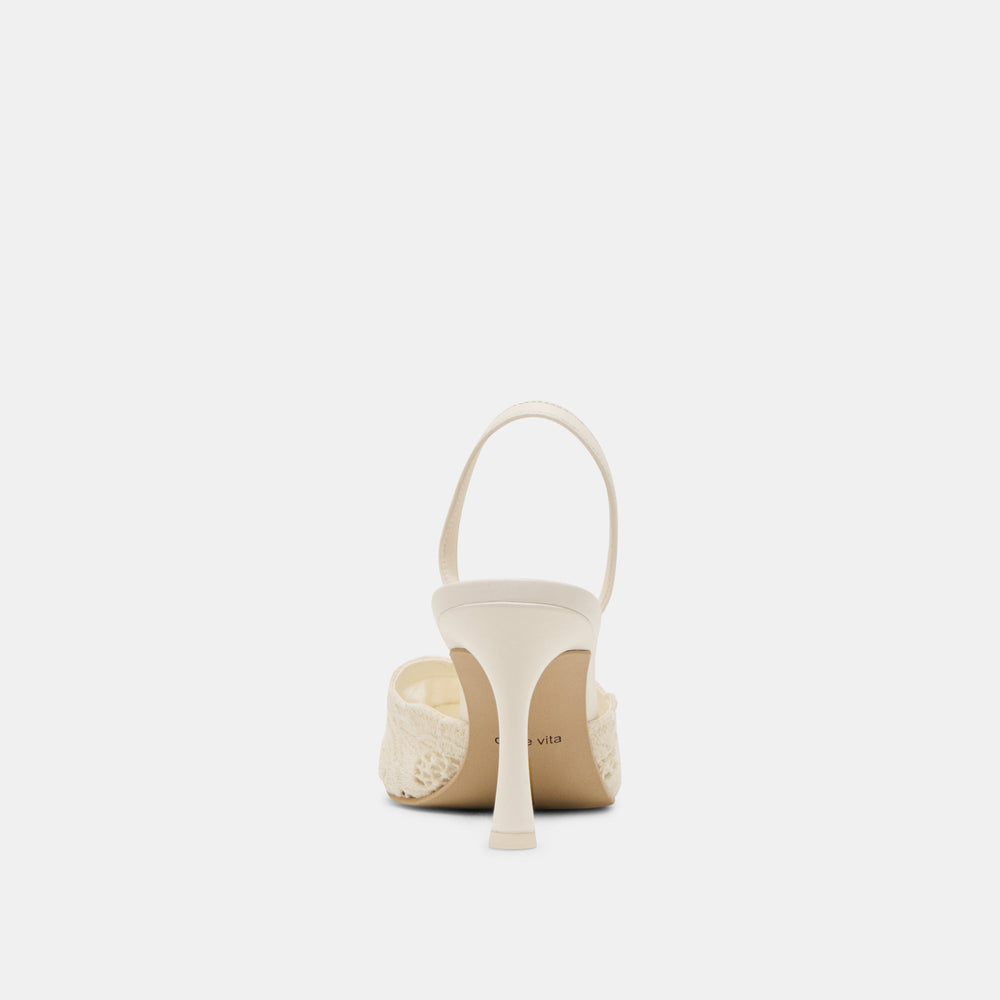 LARRA HEELS WHITE CROCHET | Dolce Vita Women