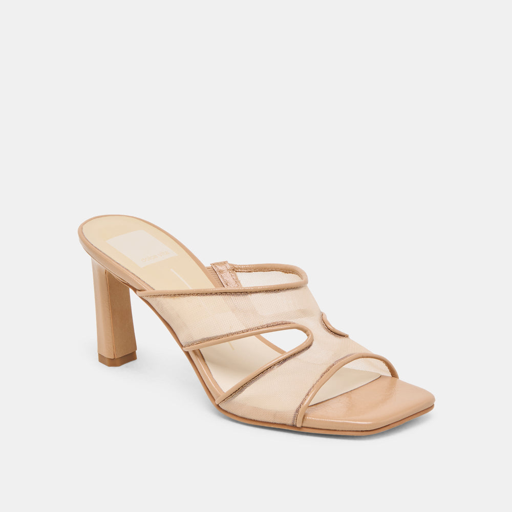 Gitel Light Tan Mesh Heels | Women Dolce Vita