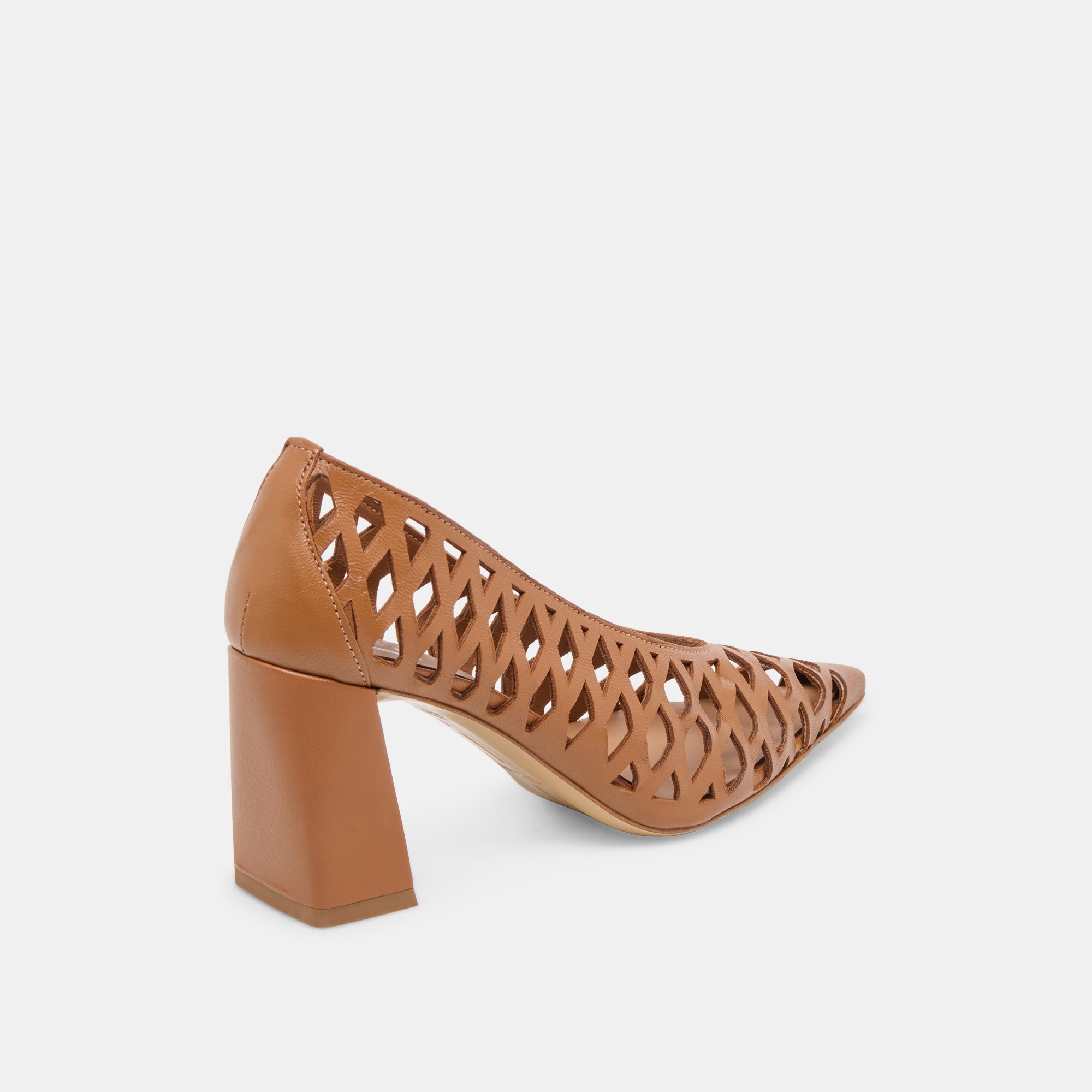 Tanya Cognac Woven Leather Heels | Dolce Vita Women