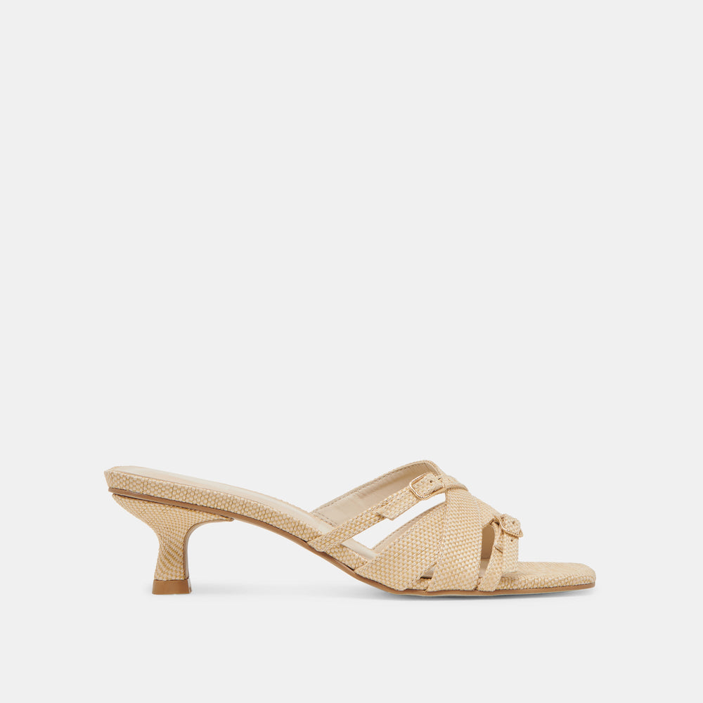 BRYANT HEELS NATURAL WOVEN RAFFIA | Women Dolce Vita