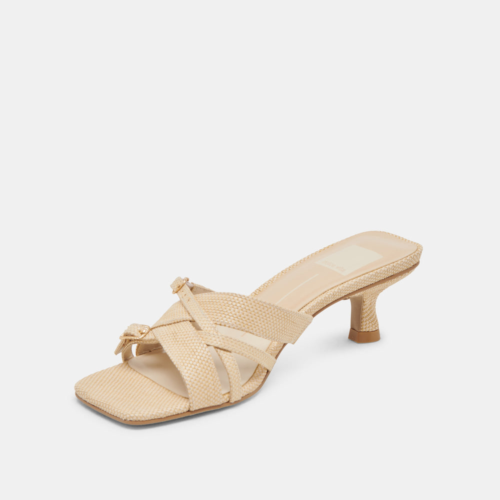BRYANT HEELS NATURAL WOVEN RAFFIA | Women Dolce Vita
