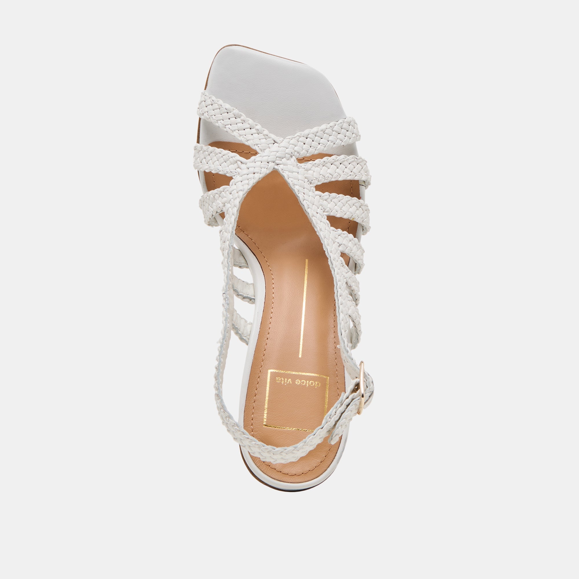 SICILY HEELS WHITE WOVEN LEATHER | Dolce Vita Women
