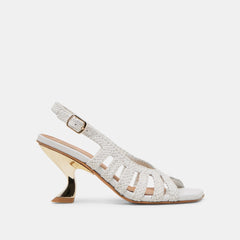 SICILY HEELS WHITE WOVEN LEATHER | Dolce Vita Women