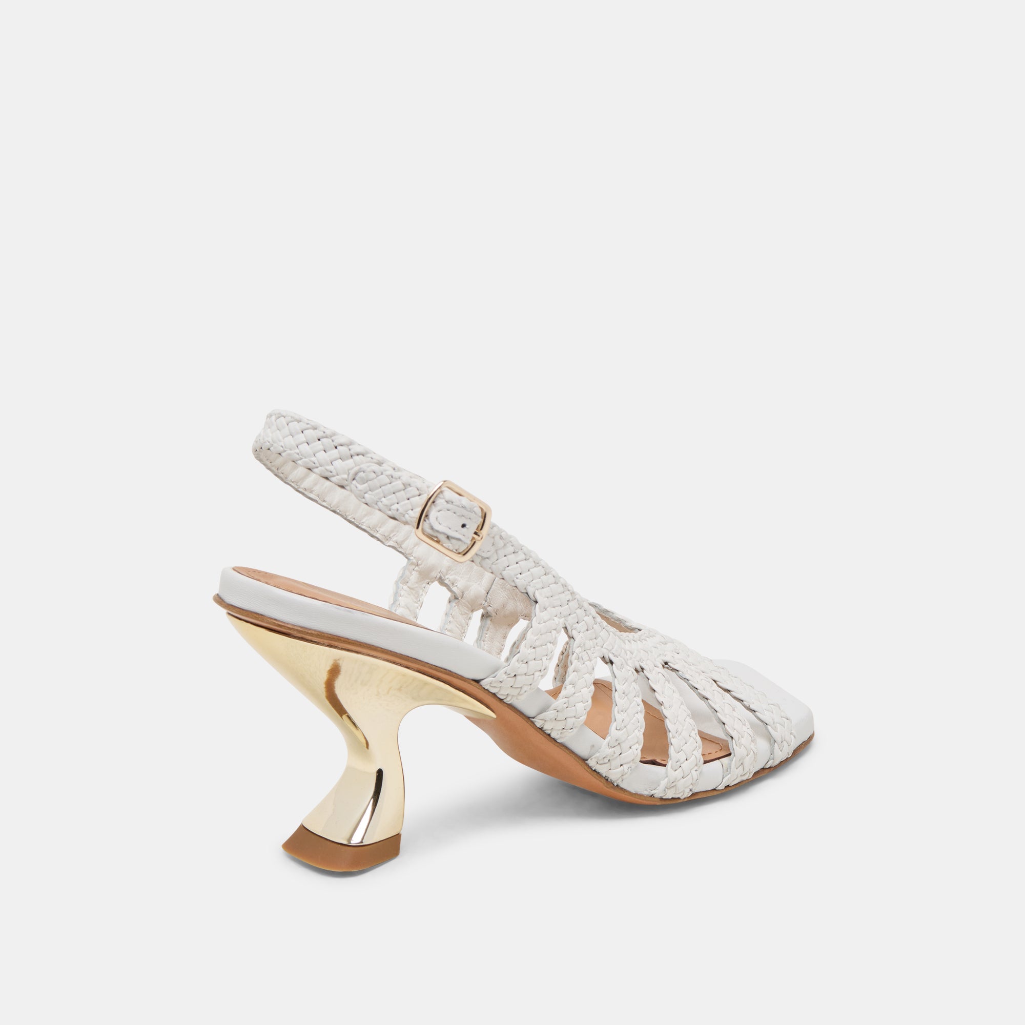 SICILY HEELS WHITE WOVEN LEATHER | Dolce Vita Women