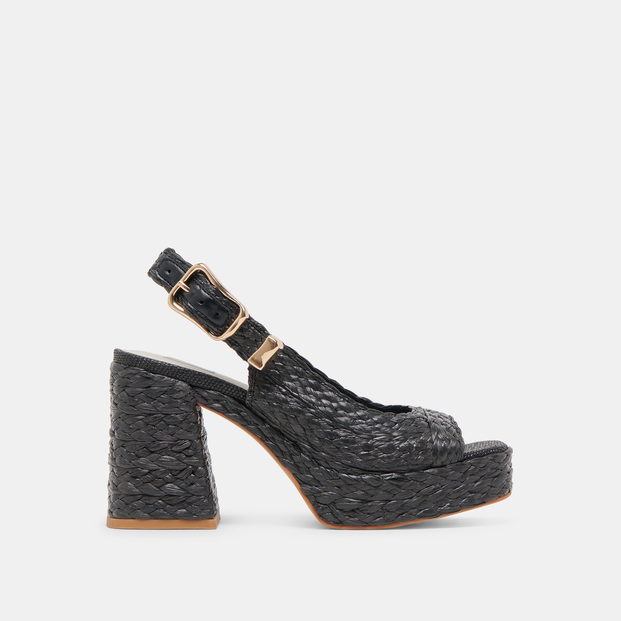 FLORES HEELS ONYX RAFFIA | Women Dolce Vita