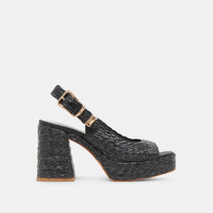 FLORES HEELS ONYX RAFFIA | Women Dolce Vita