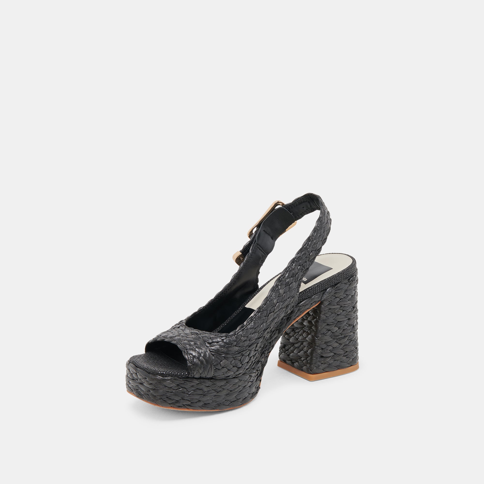 FLORES HEELS ONYX RAFFIA | Women Dolce Vita