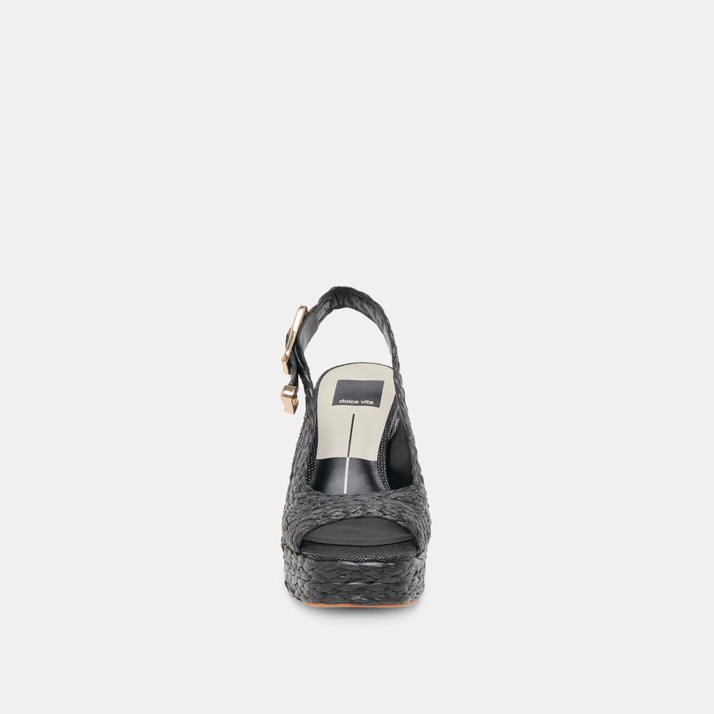 FLORES HEELS ONYX RAFFIA | Women Dolce Vita