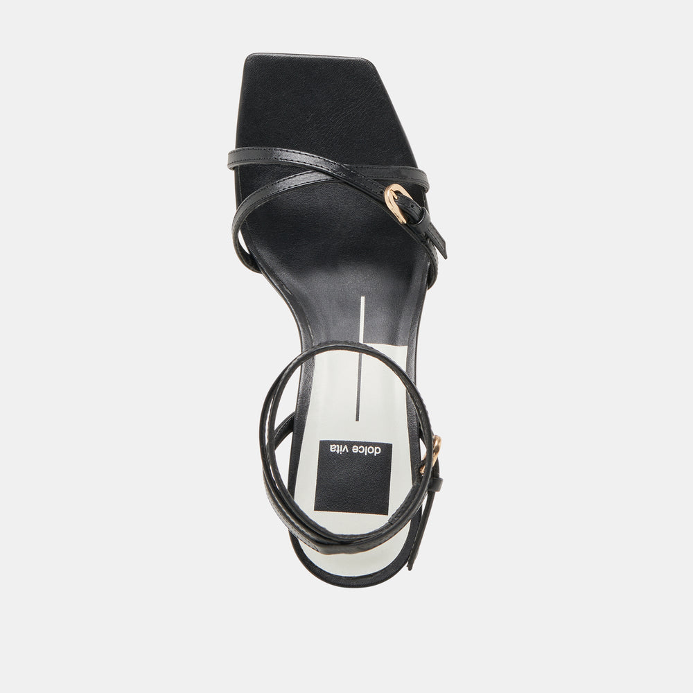 BAMBY HEELS BLACK LEATHER | Dolce Vita Women