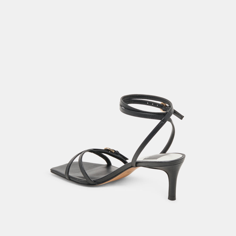 BAMBY HEELS BLACK LEATHER | Dolce Vita Women