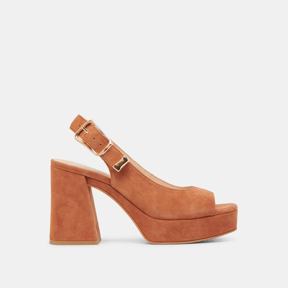 FLORES HEELS CARAMEL SUEDE | Dolce Vita Women