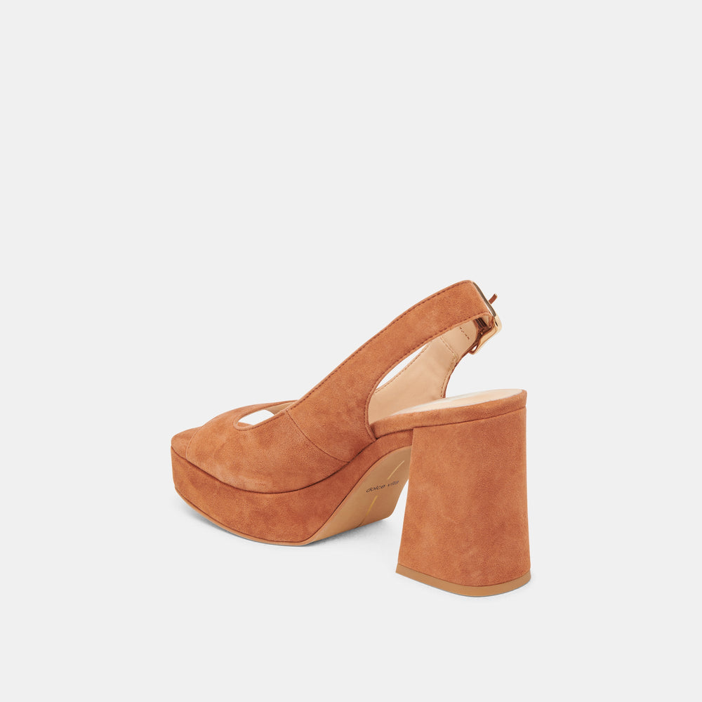 FLORES HEELS CARAMEL SUEDE | Dolce Vita Women