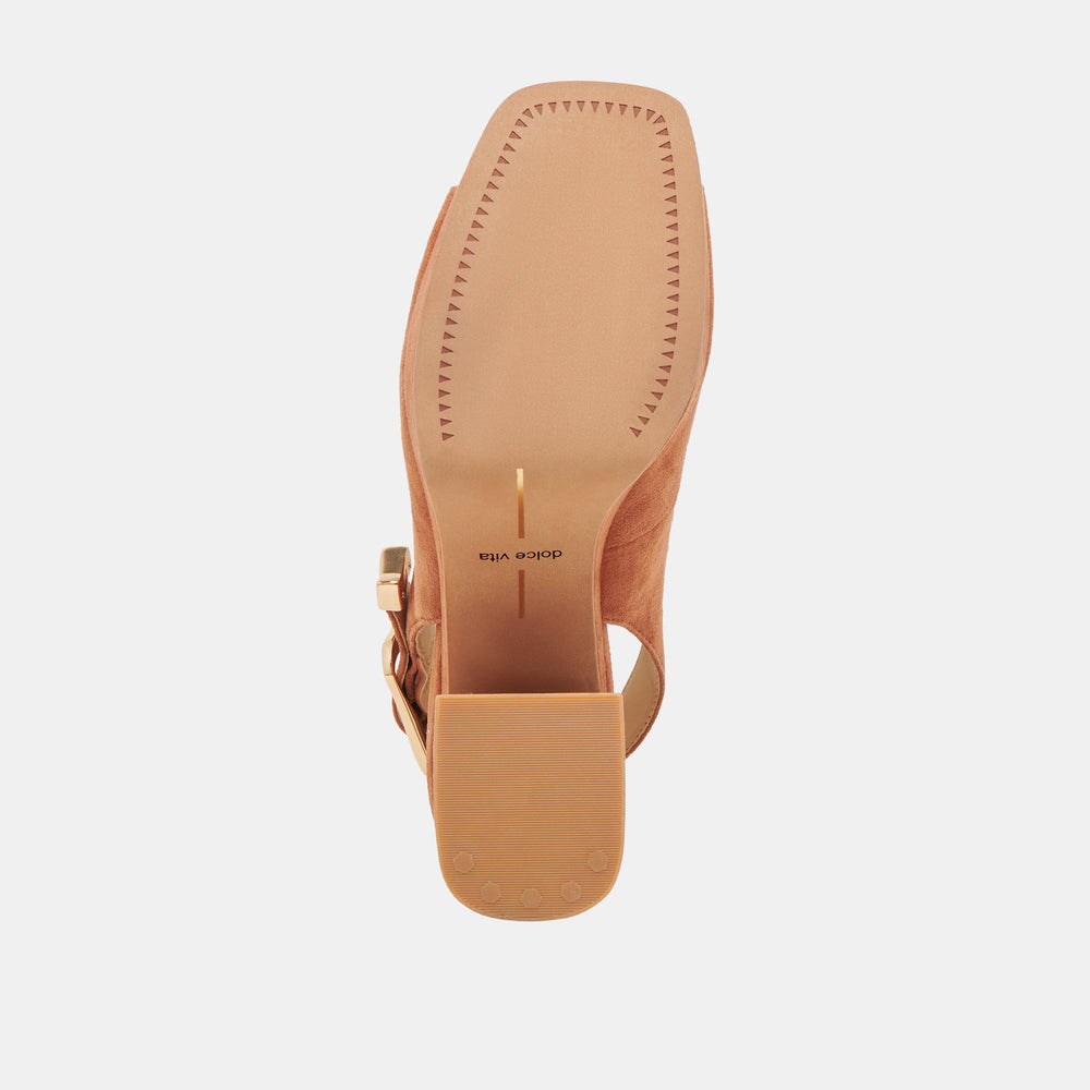 FLORES HEELS CARAMEL SUEDE | Dolce Vita Women