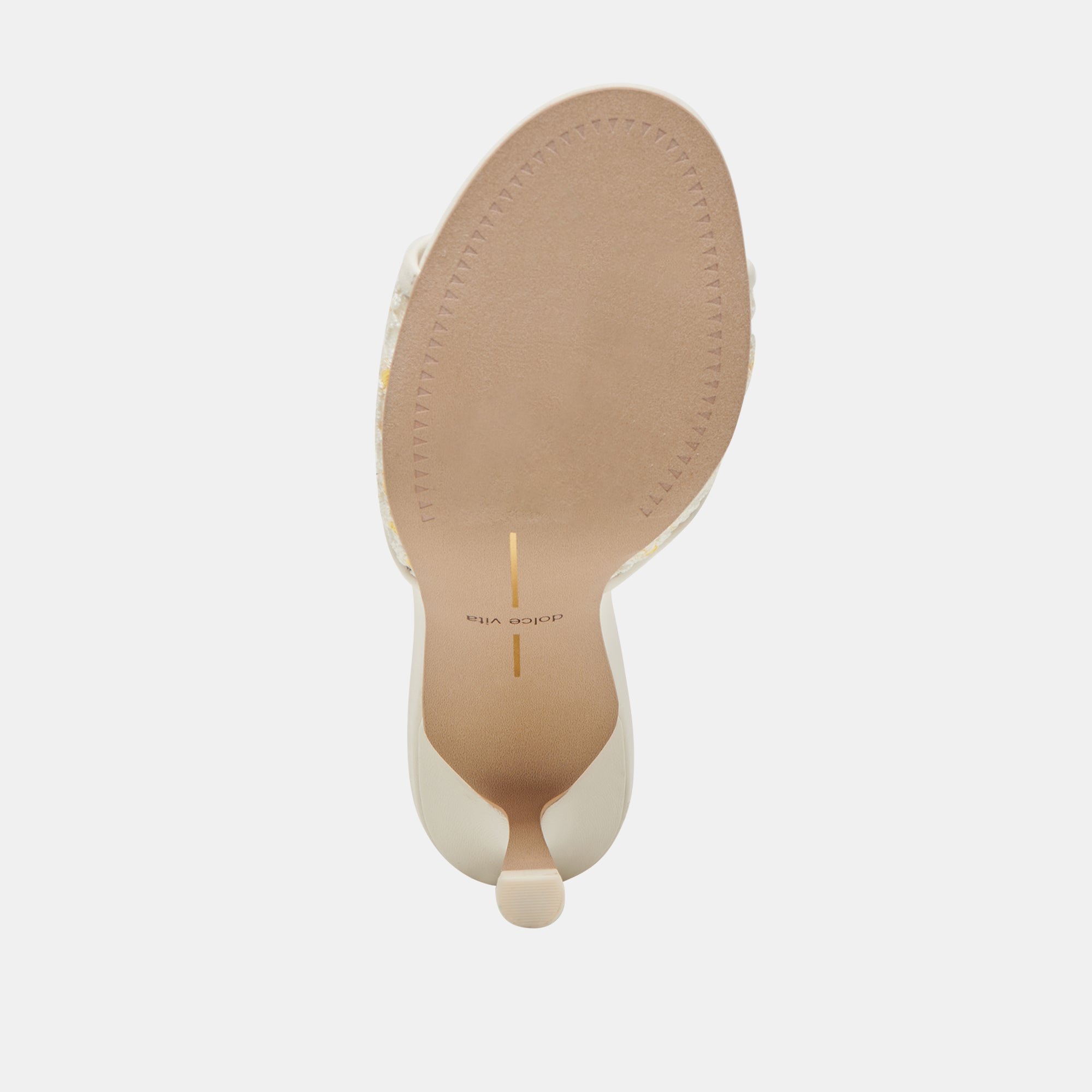 LAVENA FLORAL HEELS WHITE YELLOW FLORAL MESH | Women Dolce Vita