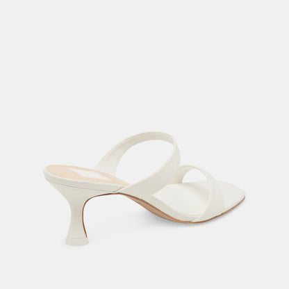 Genora White Leather Heels - Dolce Vita