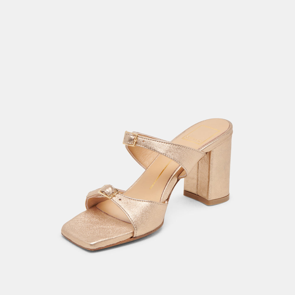 SHANE HEELS GOLD METALLIC LEATHER | Women Dolce Vita