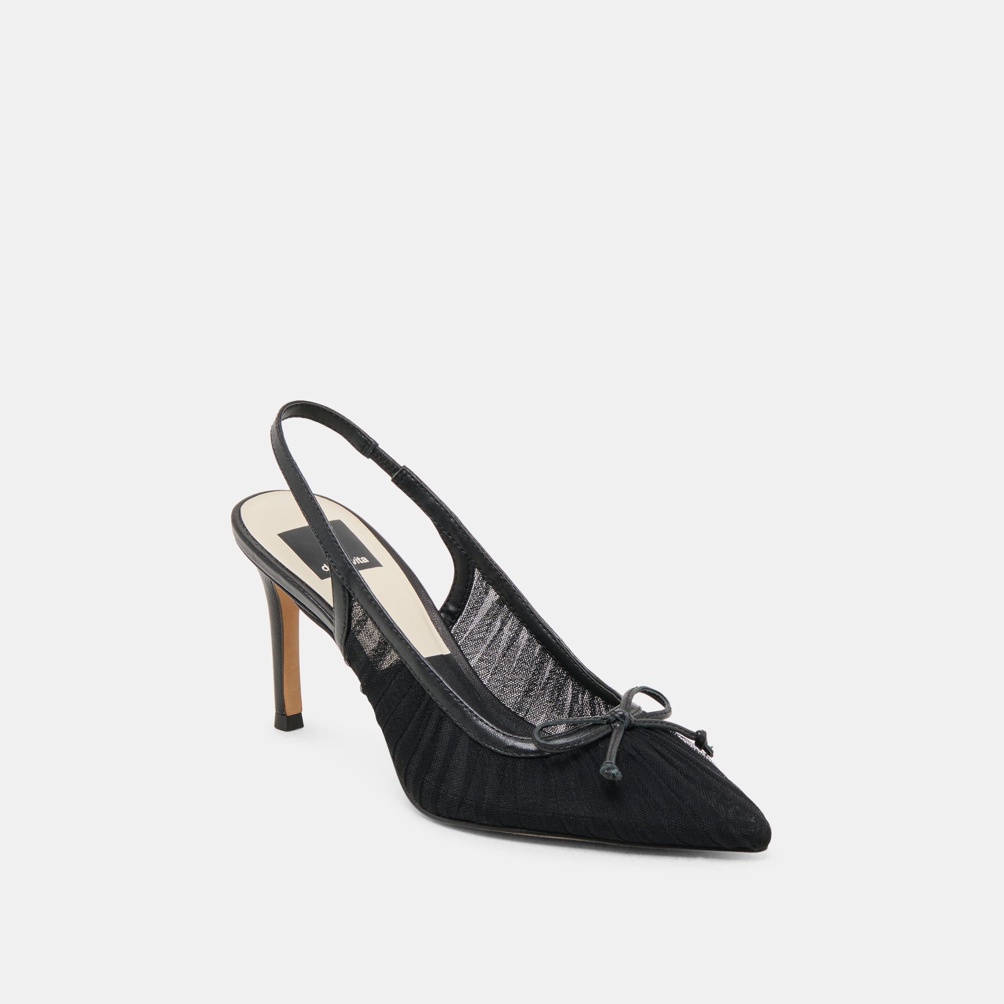 Yela Black Tulle Heels | Women Dolce Vita