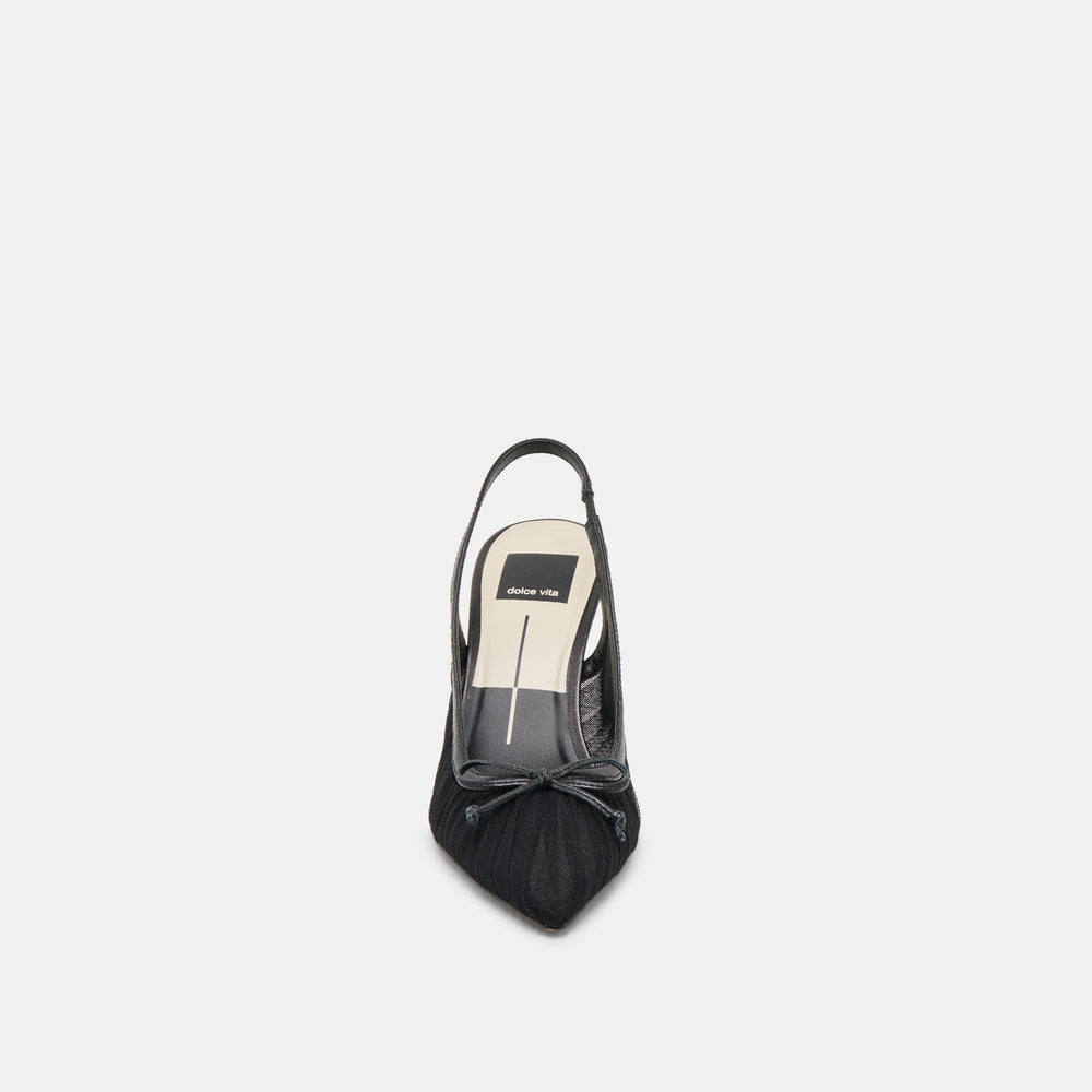 Yela Black Tulle Heels | Women Dolce Vita