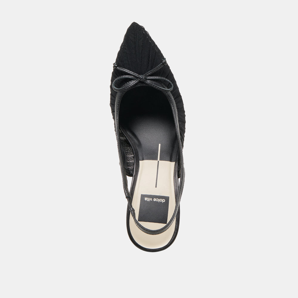 Yela Black Tulle Heels | Women Dolce Vita
