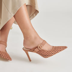 KEEKEE HEELS SADDLE WOVEN RAFFIA | Women Dolce Vita