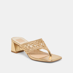 Barlo Gold Woven Stella Heels | Dolce Vita Women