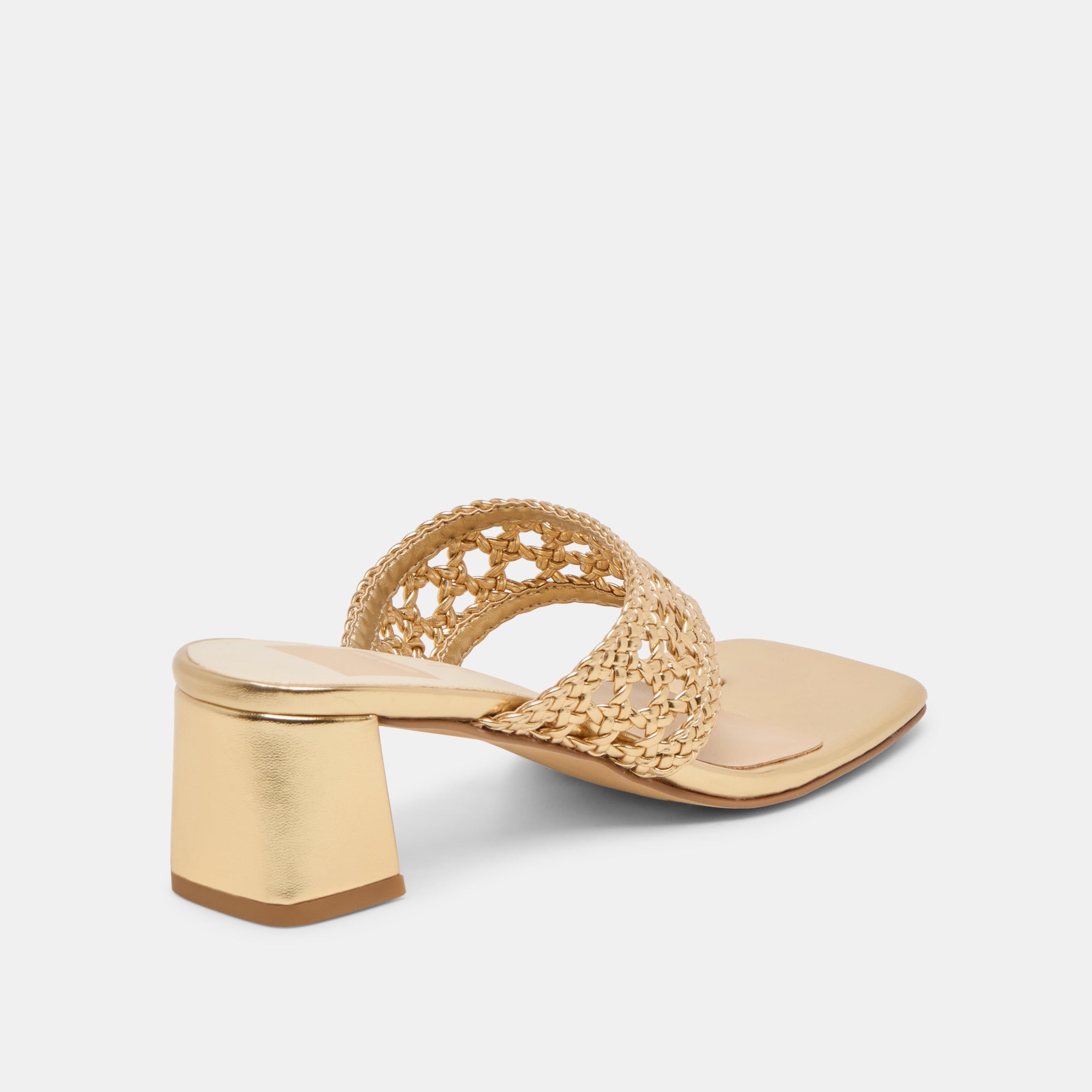 Barlo Gold Woven Stella Heels | Dolce Vita Women