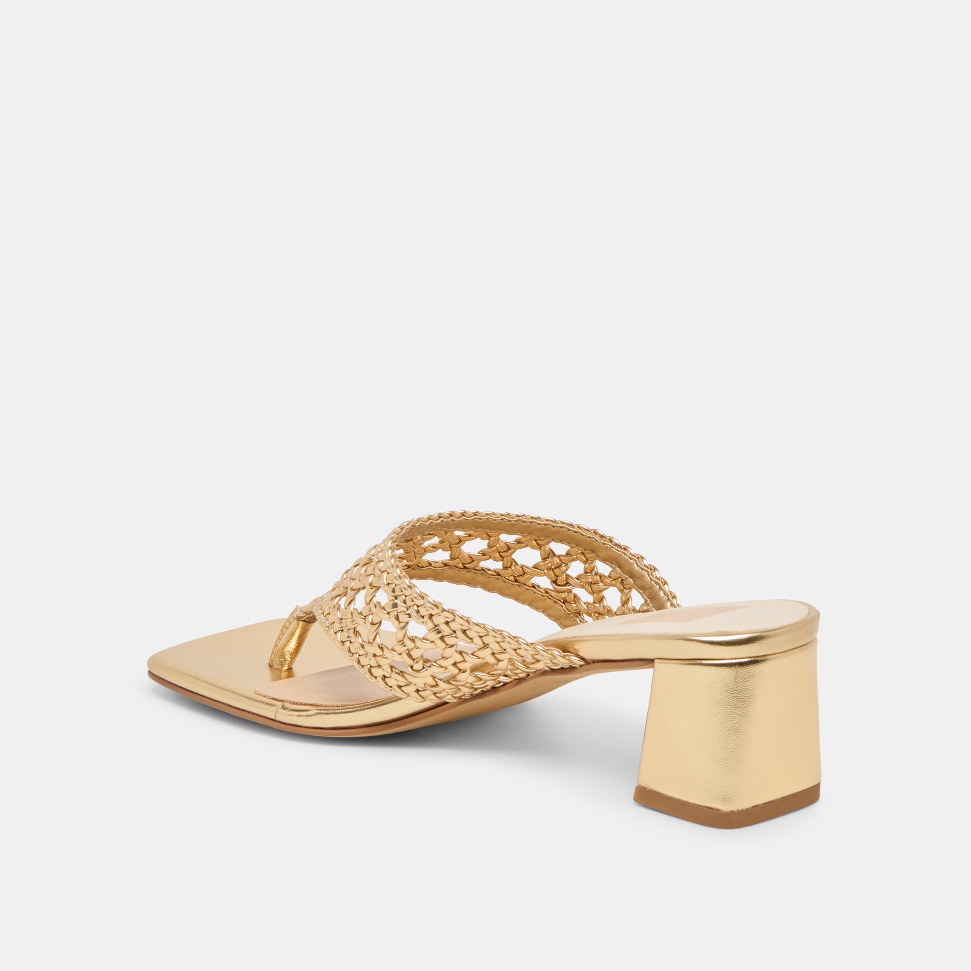 Barlo Gold Woven Stella Heels | Dolce Vita Women