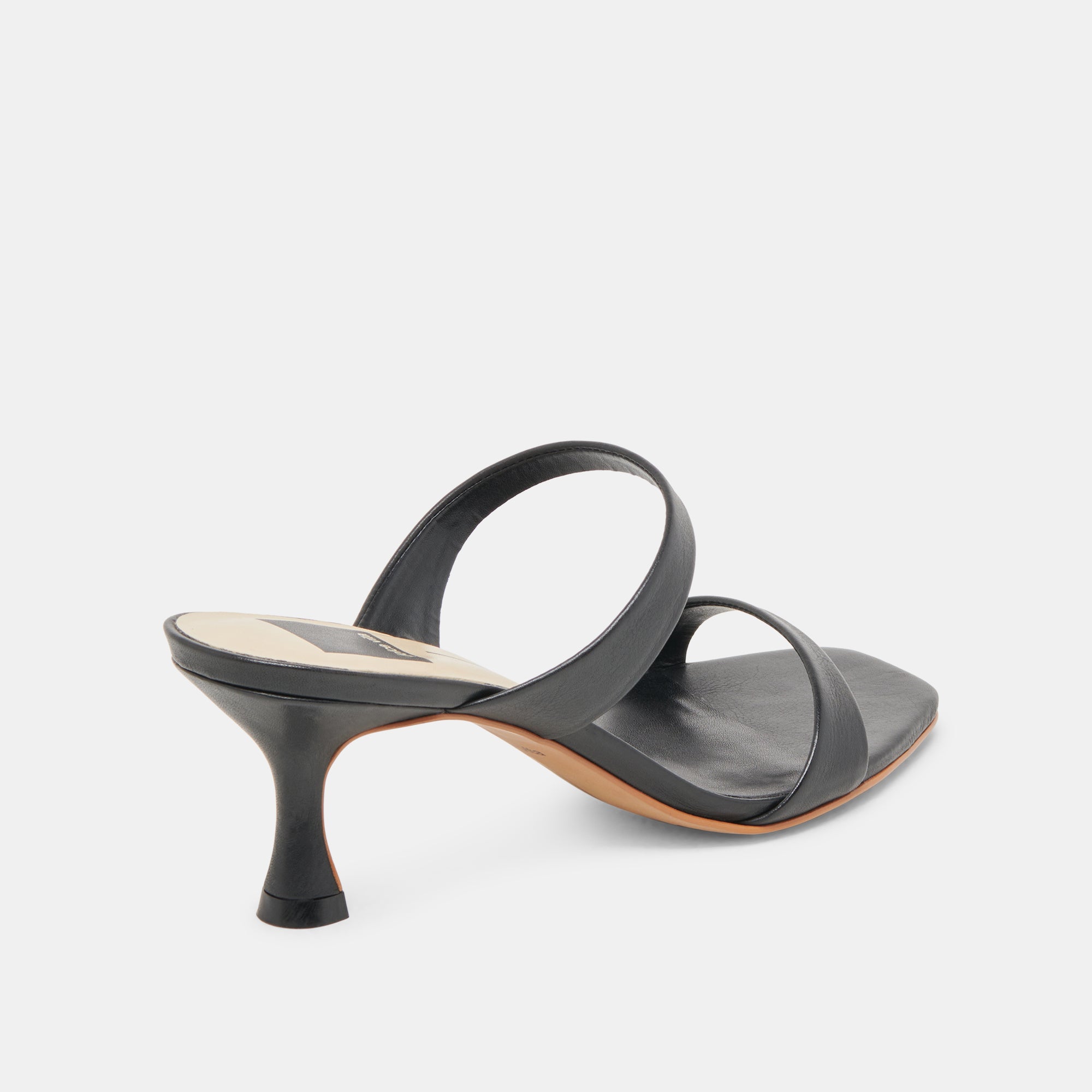 Genora Wide Black Leather Heels | Dolce Vita Women