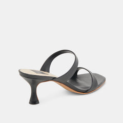 Genora Wide Black Leather Heels | Dolce Vita Women