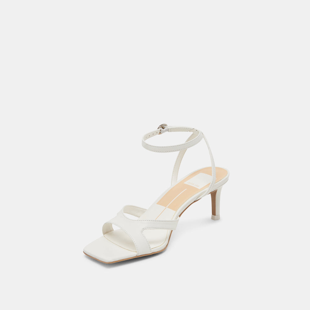 BECKI HEELS TRUE WHITE LEATHER | Women Dolce Vita