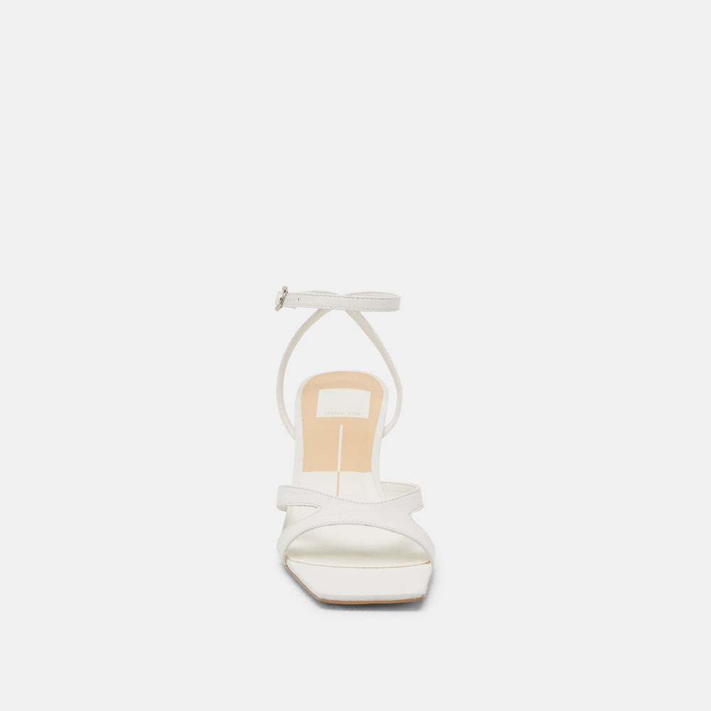 BECKI HEELS TRUE WHITE LEATHER | Women Dolce Vita