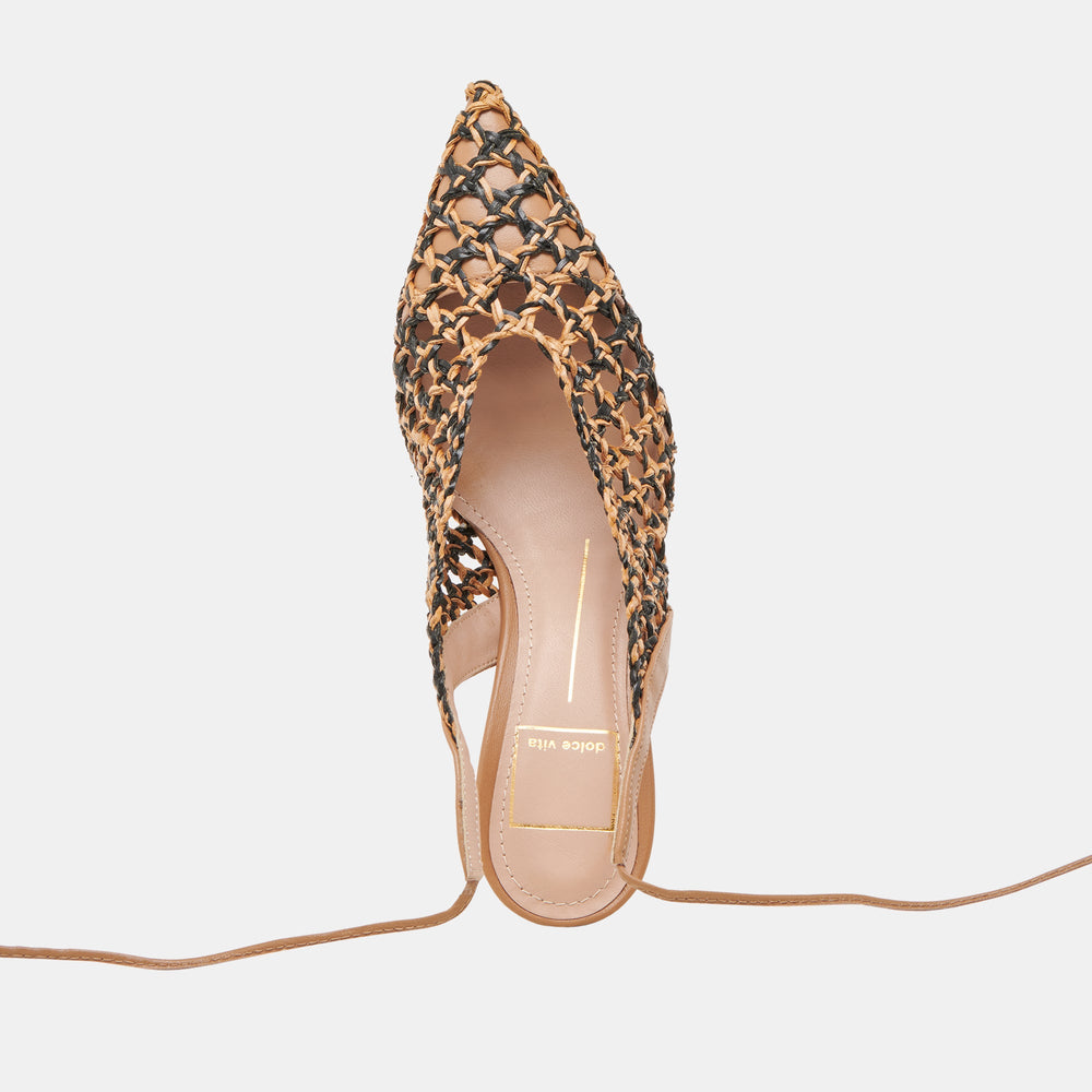 GESICA HEELS BLACK NATURAL WOVEN | Dolce Vita Women