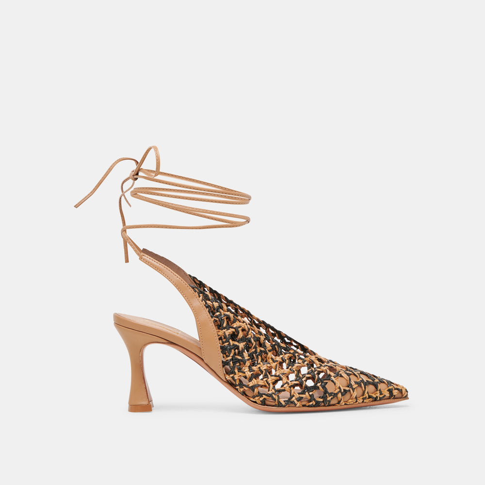 GESICA HEELS BLACK NATURAL WOVEN | Dolce Vita Women