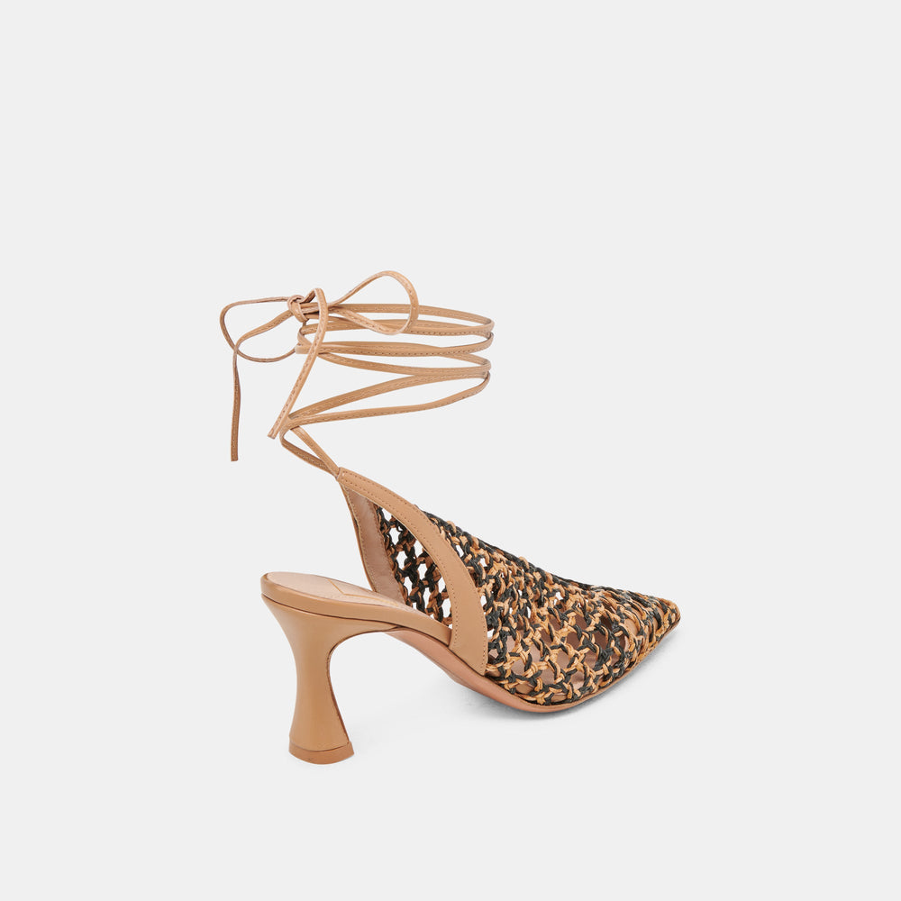 GESICA HEELS BLACK NATURAL WOVEN | Dolce Vita Women