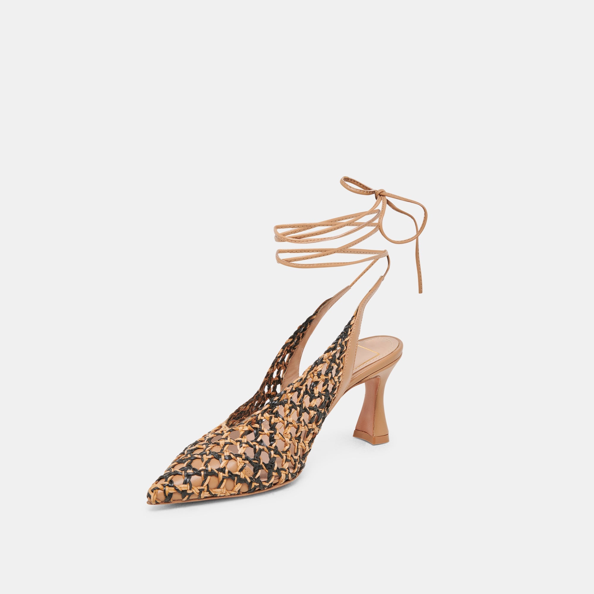 GESICA HEELS BLACK NATURAL WOVEN | Dolce Vita Women