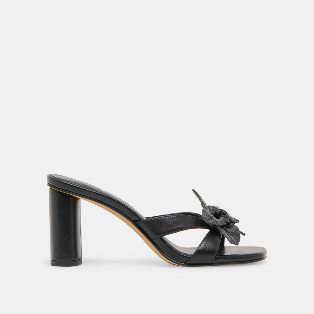 Nikil Black Leather Heels | Women Dolce Vita
