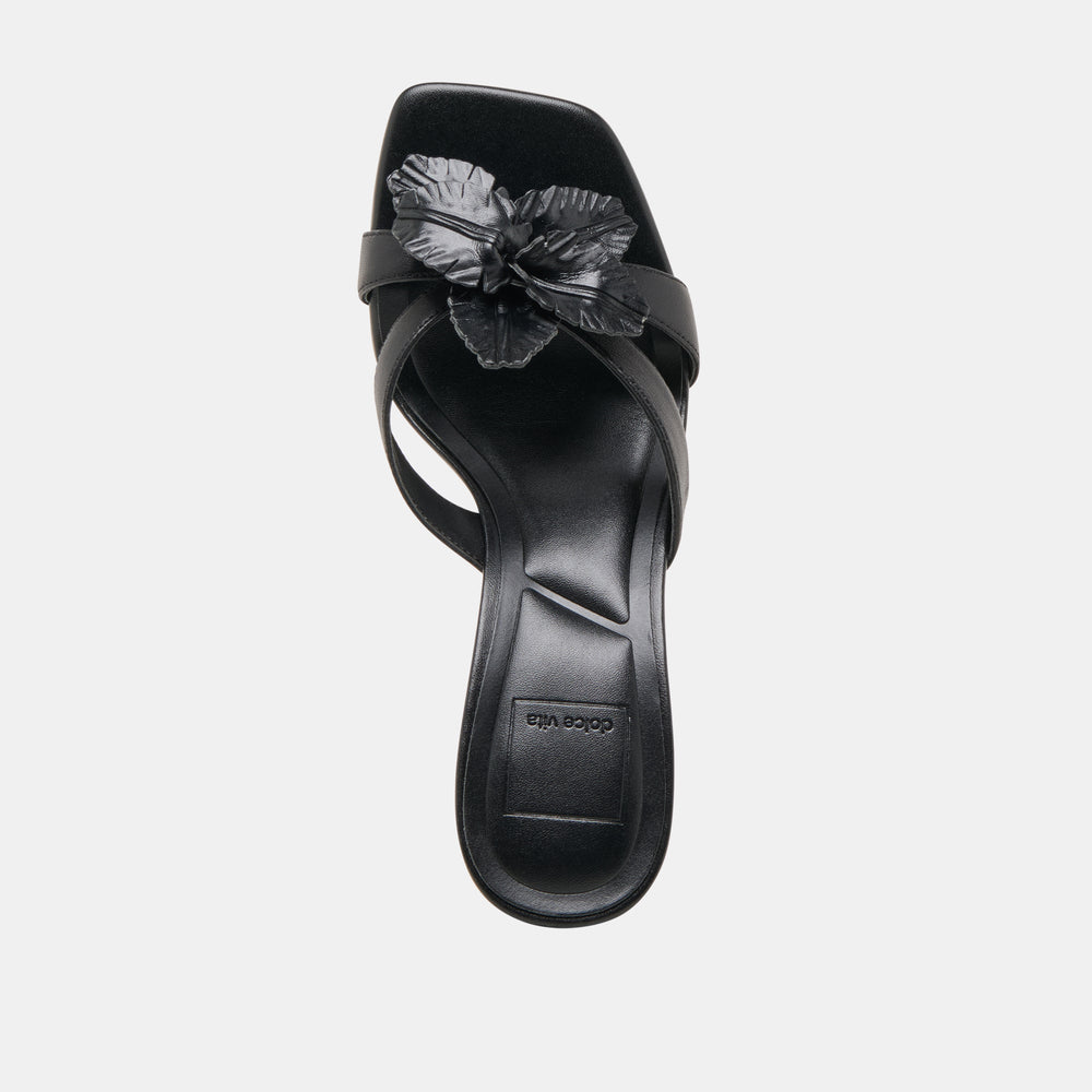 Nikil Black Leather Heels | Women Dolce Vita