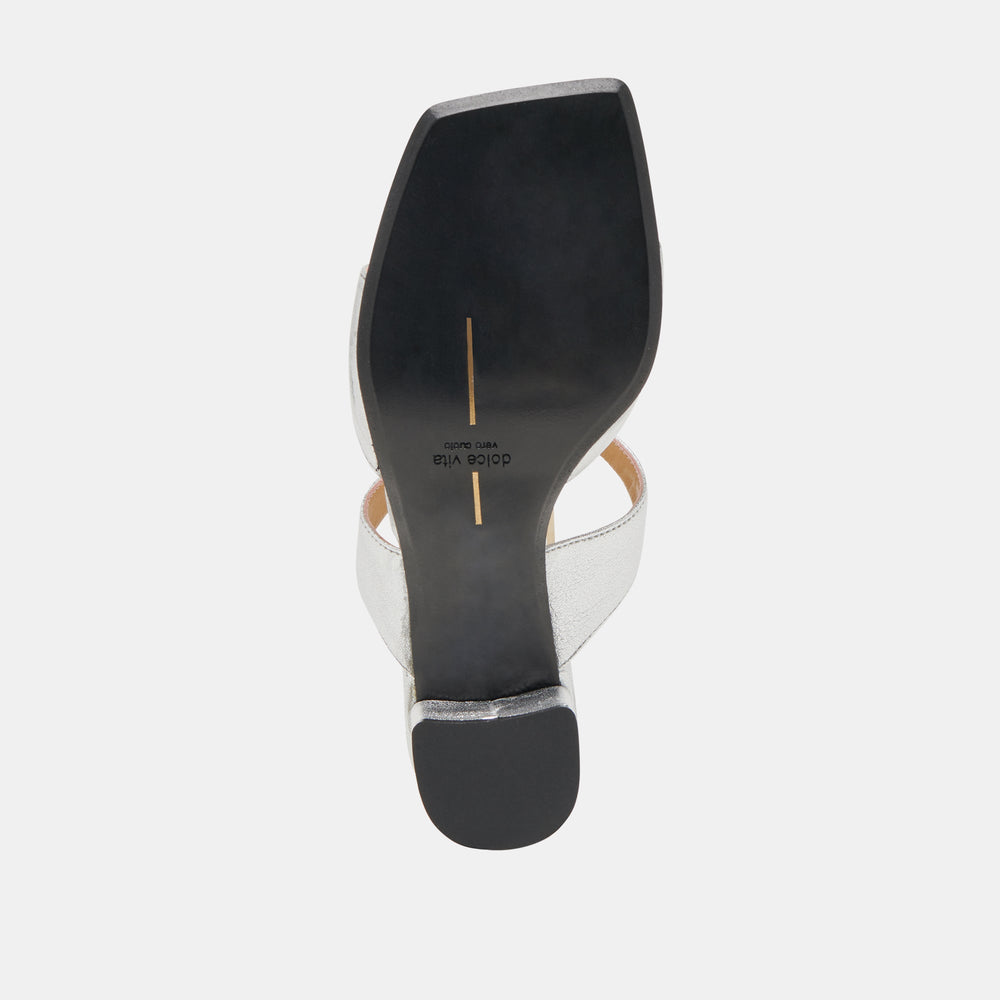 SHANE HEELS SILVER METALLIC LEATHER | Dolce Vita Women