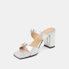 SHANE HEELS SILVER METALLIC LEATHER | Dolce Vita Women
