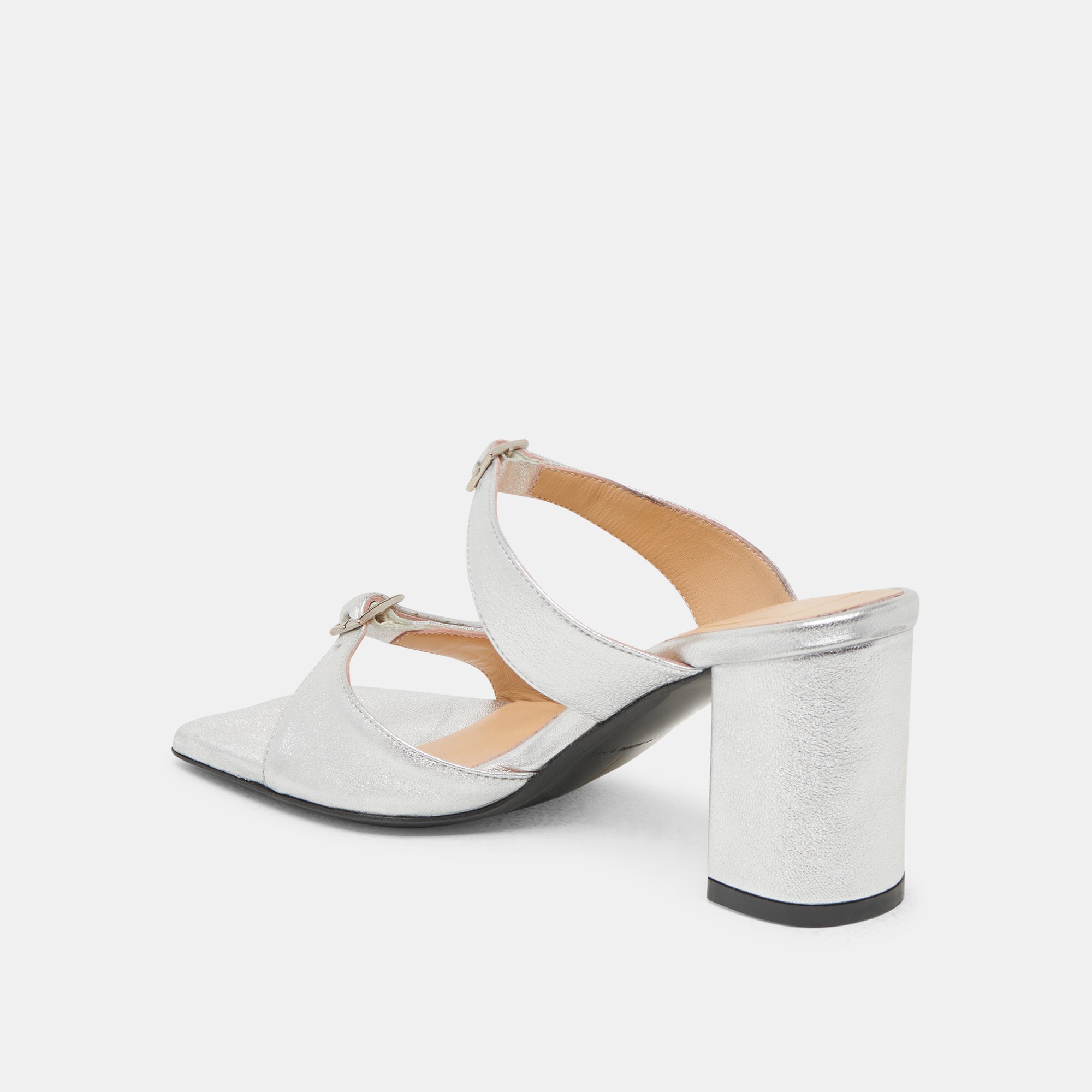 SHANE HEELS SILVER METALLIC LEATHER | Dolce Vita Women