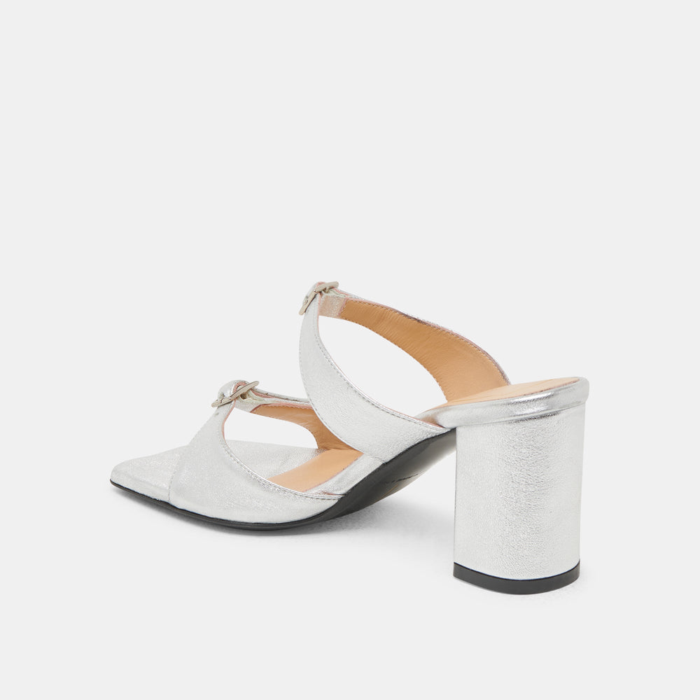 SHANE HEELS SILVER METALLIC LEATHER | Dolce Vita Women