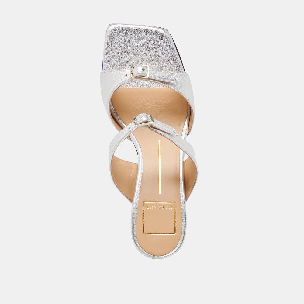SHANE HEELS SILVER METALLIC LEATHER | Dolce Vita Women