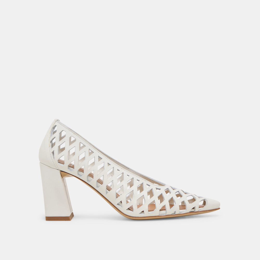Tanya Bone Woven Leather Heels | Women Dolce Vita