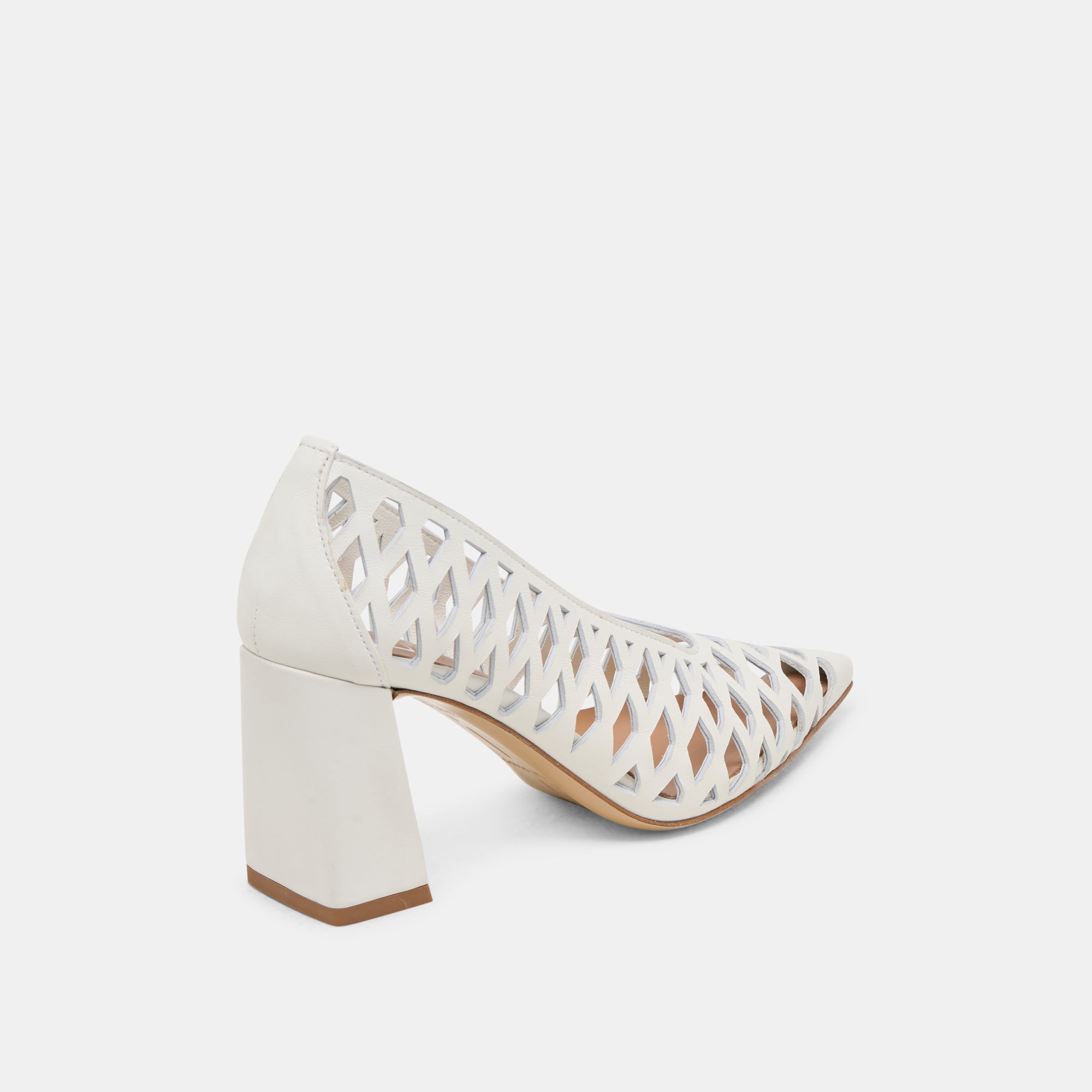 Tanya Bone Woven Leather Heels | Women Dolce Vita