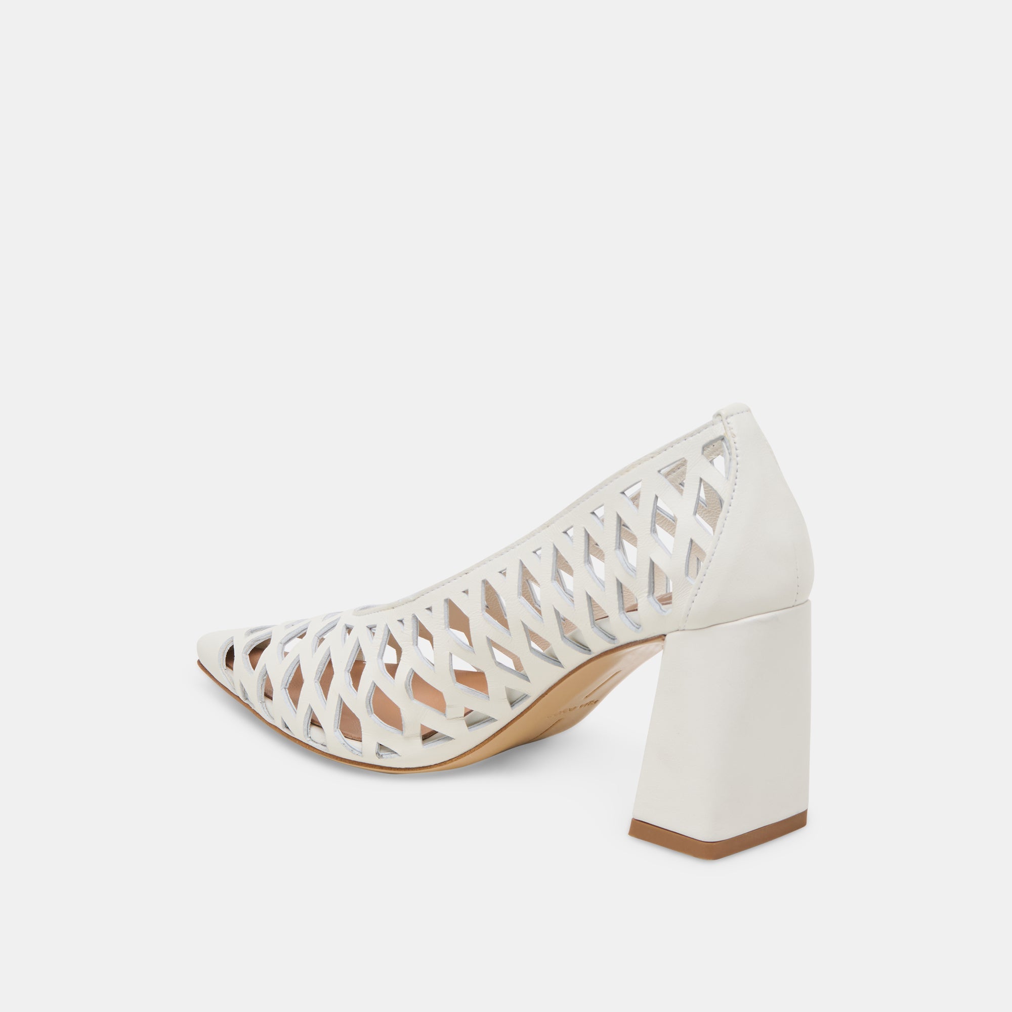 Tanya Bone Woven Leather Heels | Women Dolce Vita