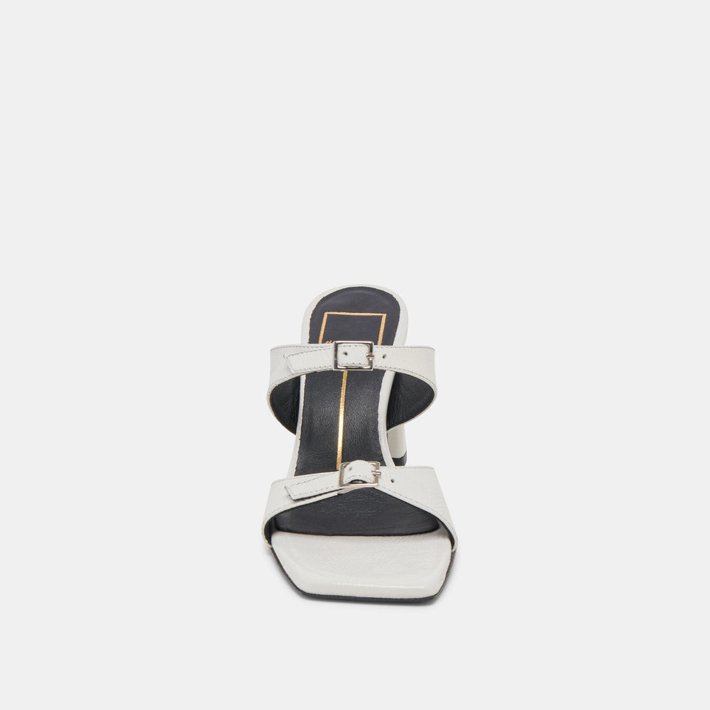 SHANE HEELS OFF WHITE CRINKLE PATENT | Women Dolce Vita