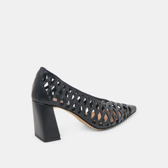 Tanya Black Woven Leather Heels | Dolce Vita Women