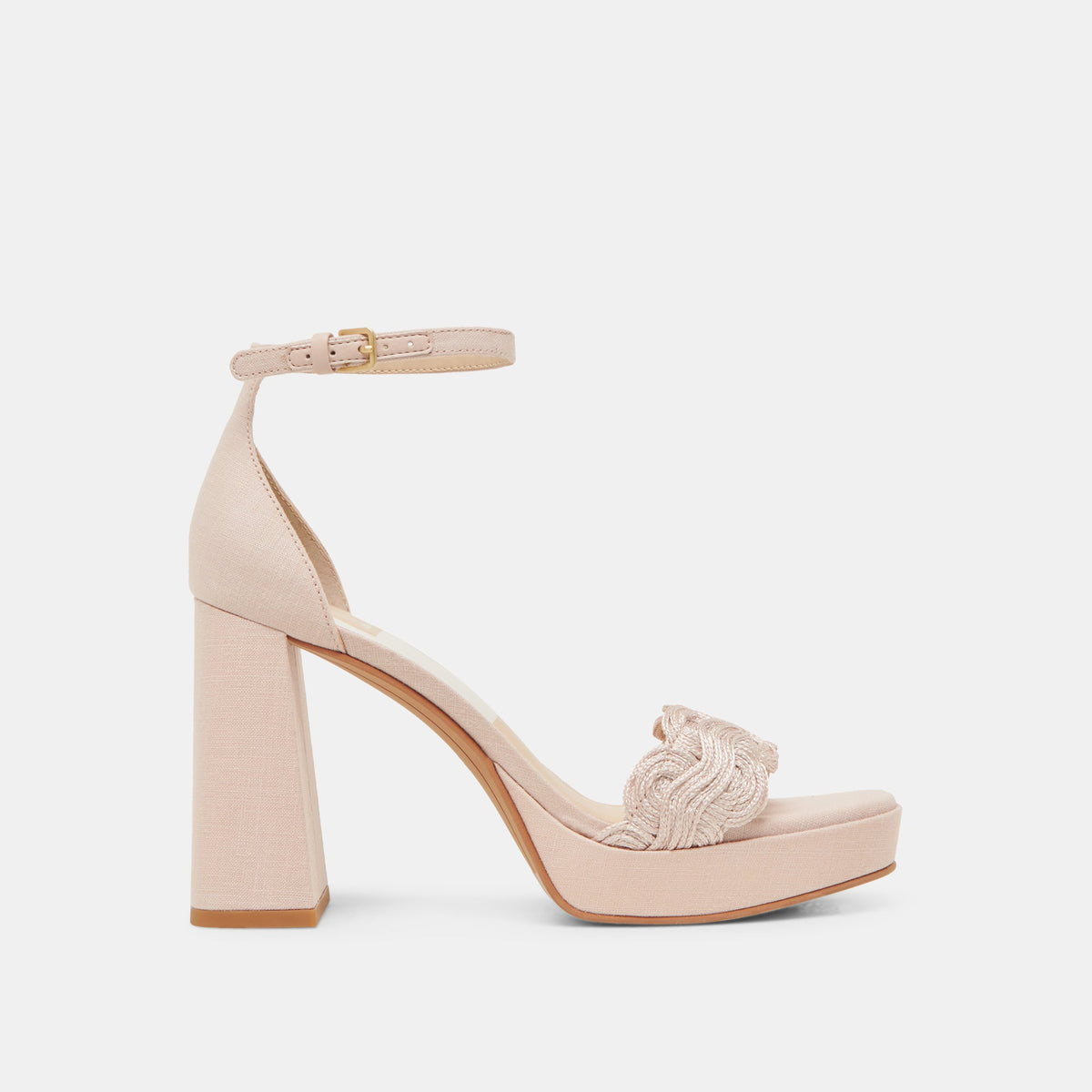 PELTIN HEELS LIGHT PINK WOVEN RAFFIA | Women Dolce Vita