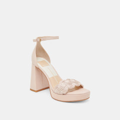 PELTIN HEELS LIGHT PINK WOVEN RAFFIA | Women Dolce Vita